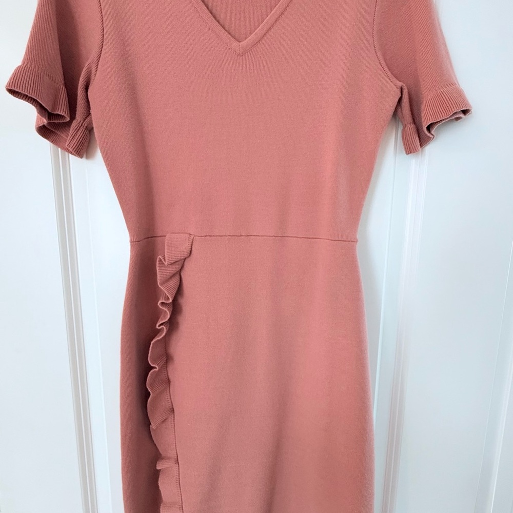 Rachel Parcell Blush Ruffle Mini Dress